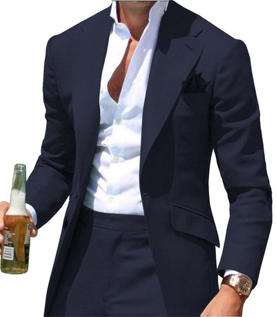 Zöld férfi öltönyök formális üzleti, bevágásos hajtókás szmoking, tömör egygombos dzseki, 2 darab vőfély esküvőre (blézer+nadrág)