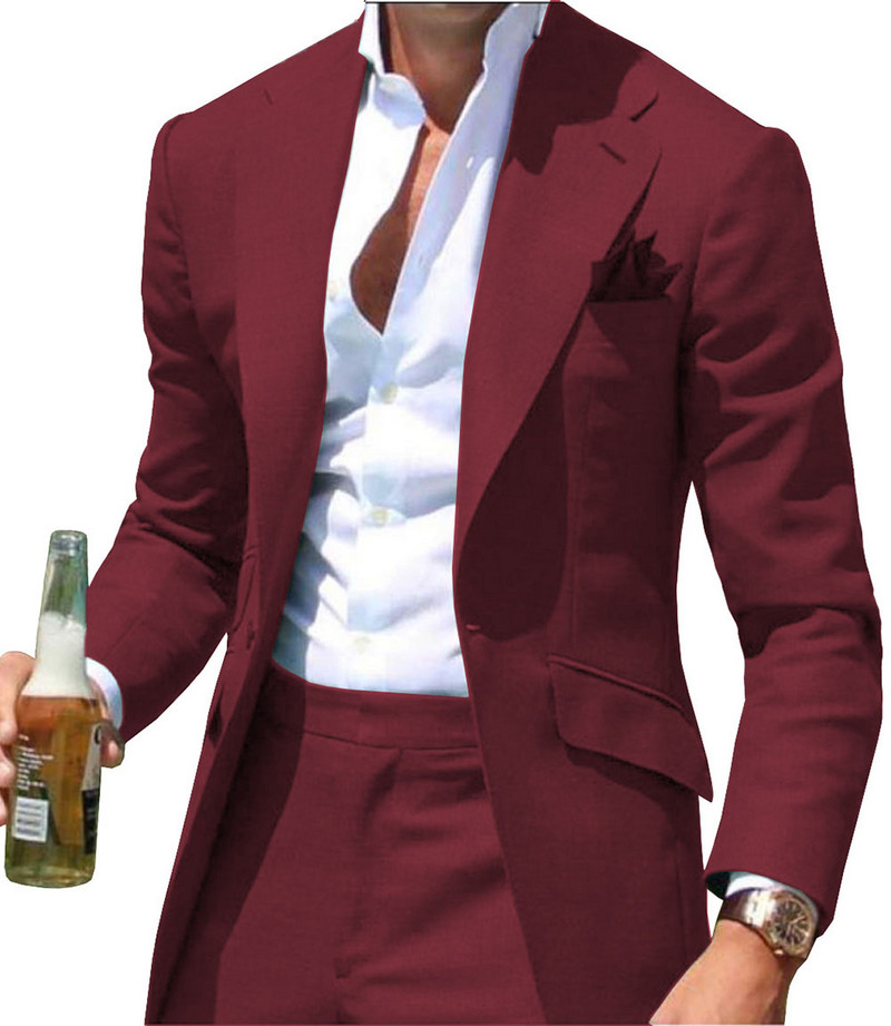 Zöld férfi öltönyök formális üzleti, bevágásos hajtókás szmoking, tömör egygombos dzseki, 2 darab vőfély esküvőre (blézer+nadrág)