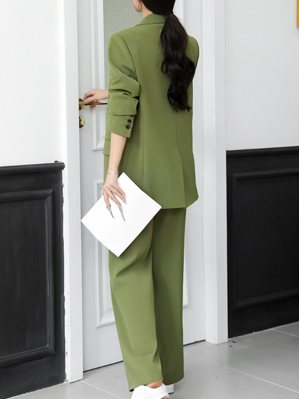 Új Femme formális kabát és nadrág irodai női ruhák őszi alkalmi női kétrészes szett üzleti elegáns blézer nadrágkosztüm