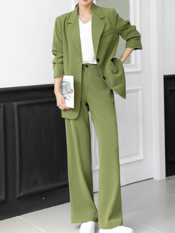 Új Femme formális kabát és nadrág irodai női ruhák őszi alkalmi női kétrészes szett üzleti elegáns blézer nadrágkosztüm