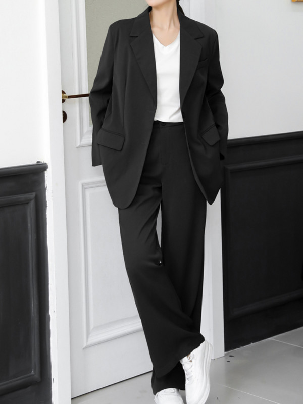 Új Femme formális kabát és nadrág irodai női ruhák őszi alkalmi női kétrészes szett üzleti elegáns blézer nadrágkosztüm