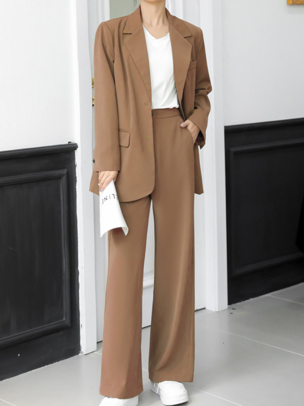 Új irodai női blézer nadrágkosztümök kétrészes szett Női lila üzleti alkalmi dzsekik nadrágok formális öltöny női divat ruhák