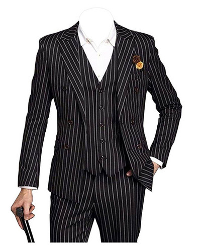 2 részes férfi öltönyök, csíkos, vékony szabású üzleti szürke öltönyök Vőlegény tweed gyapjú barna szmoking esti esküvőre (blézer + nadrág)