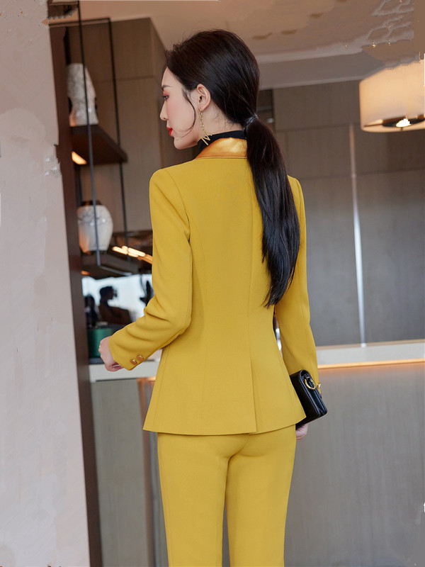 Elegáns, stílusos szett női, 2 részes blézer nadrágkosztümökkel Irodai női elegáns formális ruhák Za Business Kit 2022. őszi overál