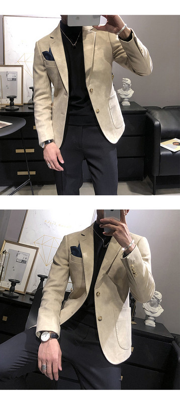 2020-as férfi szmokingok, új érkezésű velúr, alkalmi karcsú blézer férfi öltöny (csak kabát)