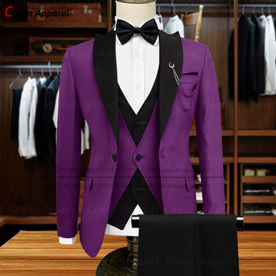 20 színű stílusos fehér öltöny férfiaknak, karcsú szabású vőlegény vőlegények esküvői szmoking testre szabott formális üzleti blézer mellény nadrág 3 db