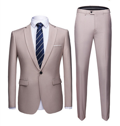 Ανδρικά κοστούμια Σάλι 2 τεμαχίων Slim Fit Royal Blue Μαύρο λευκό κοστούμι σακάκι σμόκιν για κουμπάρους γάμου το βράδυ (Blazer+Pants)