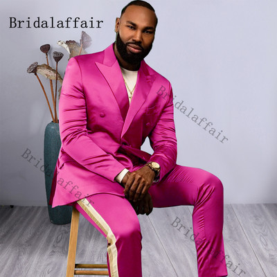Bridalaffair Τελευταία Πράσινα Σχέδια Peacock Shinny Tuxedo 2022 Slim Fit Παντελόνι για πάρτι Ανδρικό φόρεμα με διπλό στήθος νυφικό