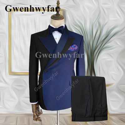 Gwenhwyfar 2022 Trend New Mixed Colocr Ανδρικό κοστούμι γαμπρού Business Casual Fashion New κοστούμι 2 τεμαχίων