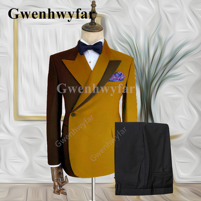 Gwenhwyfar 2022 Trend New Mixed Colocr Ανδρικό κοστούμι γαμπρού Business Casual Fashion New κοστούμι 2 τεμαχίων