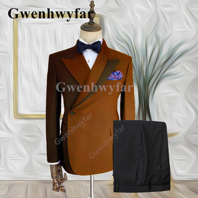 Gwenhwyfar 2022 Trend New Mixed Colocr Ανδρικό κοστούμι γαμπρού Business Casual Fashion New κοστούμι 2 τεμαχίων