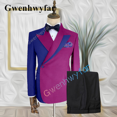 Gwenhwyfar 2022 Trend New Mixed Colocr Ανδρικό κοστούμι γαμπρού Business Casual Fashion New κοστούμι 2 τεμαχίων