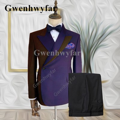 Gwenhwyfar 2022 Trend New Mixed Colocr Ανδρικό κοστούμι γαμπρού Business Casual Fashion New κοστούμι 2 τεμαχίων
