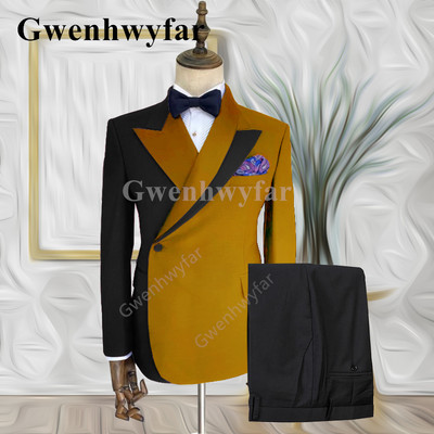 Gwenhwyfar 2022 Trend New Mixed Colocr Ανδρικό κοστούμι γαμπρού Business Casual Fashion New κοστούμι 2 τεμαχίων