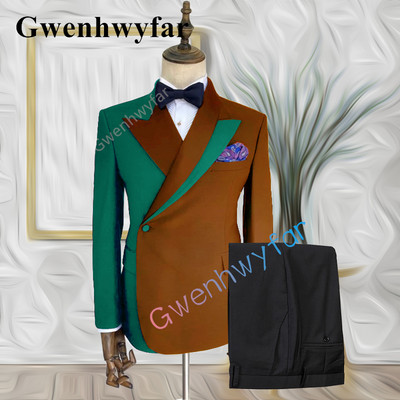 Gwenhwyfar 2022 Trend New Mixed Colocr Ανδρικό κοστούμι γαμπρού Business Casual Fashion New κοστούμι 2 τεμαχίων