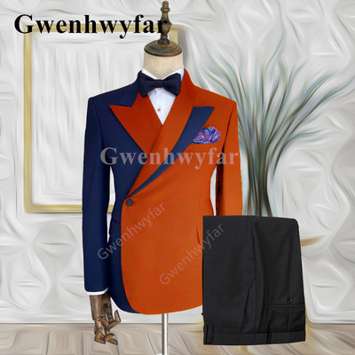 Gwenhwyfar 2022 Trend New Mixed Colocr Ανδρικό κοστούμι γαμπρού Business Casual Fashion New κοστούμι 2 τεμαχίων
