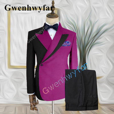 Gwenhwyfar 2022 Trend New Mixed Colocr Ανδρικό κοστούμι γαμπρού Business Casual Fashion New κοστούμι 2 τεμαχίων
