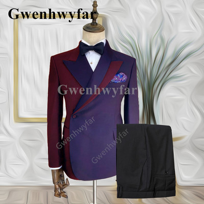 Gwenhwyfar 2022 Trend New Mixed Colocr Ανδρικό κοστούμι γαμπρού Business Casual Fashion New κοστούμι 2 τεμαχίων