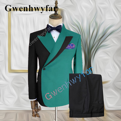 Gwenhwyfar 2022 Trend New Mixed Colocr Ανδρικό κοστούμι γαμπρού Business Casual Fashion New κοστούμι 2 τεμαχίων