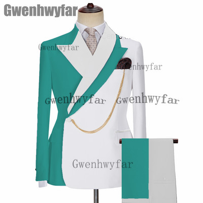 Gwenhwyfar 2022 Trend New Mixed Colocr Ανδρικό κοστούμι γαμπρού Business Casual Fashion New κοστούμι 2 τεμαχίων