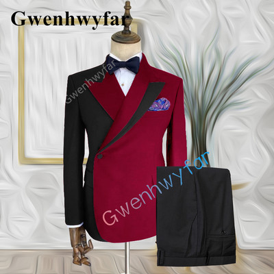 Gwenhwyfar 2022 Trend New Mixed Colocr Ανδρικό κοστούμι γαμπρού Business Casual Fashion New κοστούμι 2 τεμαχίων