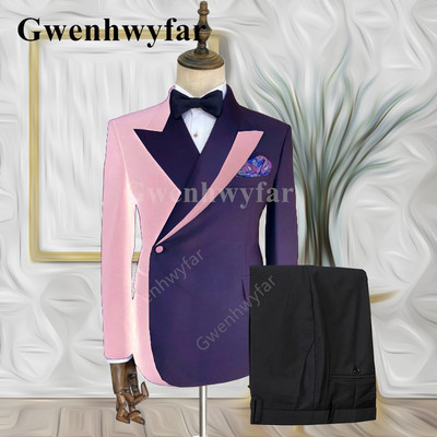Gwenhwyfar 2022 Trend New Mixed Colocr Ανδρικό κοστούμι γαμπρού Business Casual Fashion New κοστούμι 2 τεμαχίων