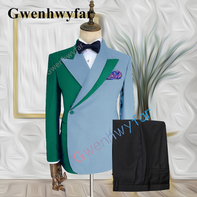 Gwenhwyfar 2022 Trend New Mixed Colocr Ανδρικό κοστούμι γαμπρού Business Casual Fashion New κοστούμι 2 τεμαχίων