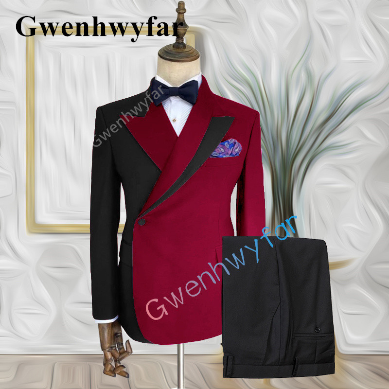 Gwenhwyfar 2022 Trend New Mixed Colocr Ανδρικό κοστούμι γαμπρού Business Casual Fashion New κοστούμι 2 τεμαχίων