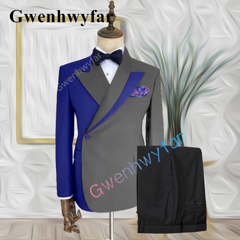 Gwenhwyfar 2022 Trend New Mixed Colocr Ανδρικό κοστούμι γαμπρού Business Casual Fashion New κοστούμι 2 τεμαχίων