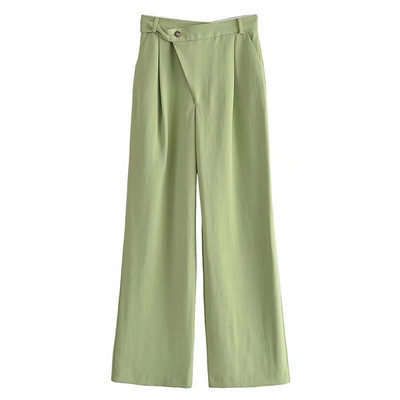 Άνοιξη 2022 νέο γυναικείο κοστούμι ίσιο σωλήνα Blazer + παντελόνι Κοστούμια δύο τεμαχίων/μονό Παντελόνι ροζ πορτοκαλί μωβ μπλε πράσινο L