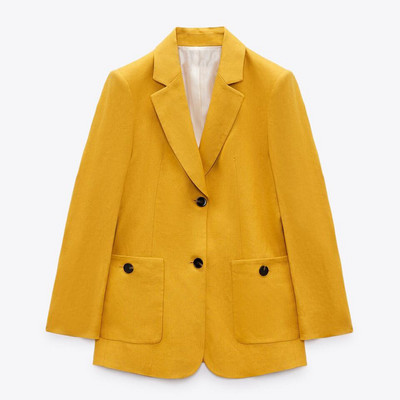 Άνοιξη 2022 νέο γυναικείο κοστούμι ίσιο σωλήνα Blazer + παντελόνι Κοστούμια δύο τεμαχίων/μονό Παντελόνι ροζ πορτοκαλί μωβ μπλε πράσινο L