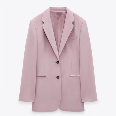 Άνοιξη 2022 νέο γυναικείο κοστούμι ίσιο σωλήνα Blazer + παντελόνι Κοστούμια δύο τεμαχίων/μονό Παντελόνι ροζ πορτοκαλί μωβ μπλε πράσινο L