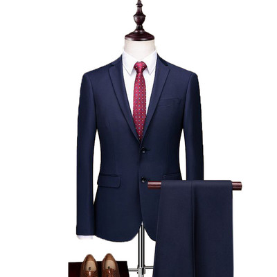 Ανδρικό επίσημο επαγγελματικό κοστούμι 2 τεμαχίων Notch Lapel Tuxedos Groomsmen Two Button 2020 New (Blazer+Pants)