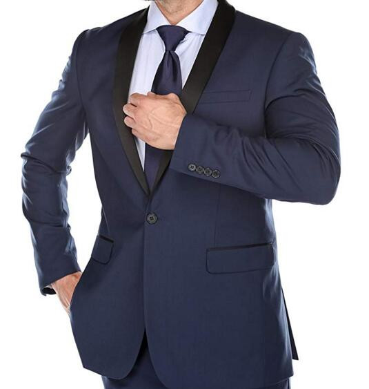 Γκρι αντρικό κοστούμι με λεπτή εφαρμογή Νυφικές φόρμες για άνδρες Προσαρμοσμένες ανδρικές φόρμες blazer ανδρικές στολές γαμπρού σμόκιν 2 τεμαχίων Terno Masculino (Σακάκι+παντελόνι)