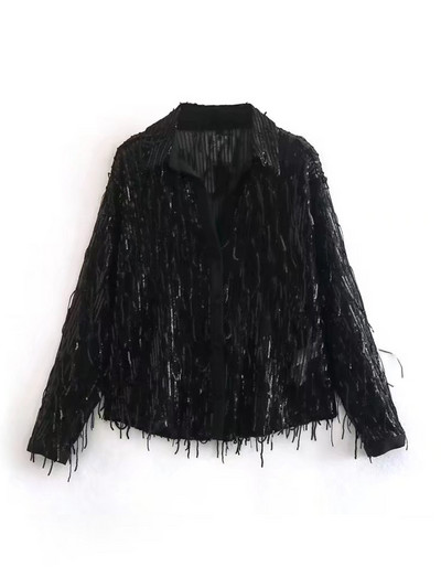 Kumsvag Γυναικεία Summer Solid 2 τεμάχια Σετ Κοστούμια 2022 Μόδα Φούντες Πουκάμισο σιφόν Μπλούζες και παντελόνια Γυναικεία κοστούμια δρόμου Ρούχα