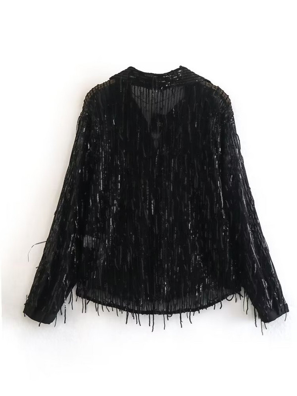 Kumsvag Γυναικεία Summer Solid 2 τεμάχια Σετ Κοστούμια 2022 Μόδα Φούντες Πουκάμισο σιφόν Μπλούζες και παντελόνια Γυναικεία κοστούμια δρόμου Ρούχα