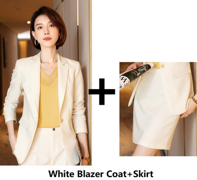 Γυναικείο Γραφείο Κομψό Επίσημο Σχέδιο Παντελόνι Φθινοπωρινό Χειμώνα Επαγγελματικές Γυναικείες επαγγελματικές φόρμες OL Styles Σετ μπλέιζερ