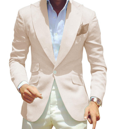 2022 Royal Blue Ανδρικό κοστούμι με ένα κουμπί 2 τεμαχίων Επίσημο πέτο Flat επαγγελματικό σμόκιν φράκο Κουμπάροι για γάμο (Blazer+Pants)