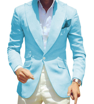 2022 Royal Blue Ανδρικό κοστούμι με ένα κουμπί 2 τεμαχίων Επίσημο πέτο Flat επαγγελματικό σμόκιν φράκο Κουμπάροι για γάμο (Blazer+Pants)