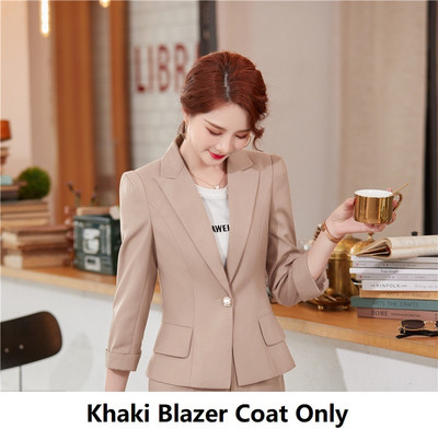 Επίσημα Ομοιόμορφα Σχέδια Παντελόνια Άνοιξη Φθινόπωρο με μισό μανίκι Επαγγελματικά επαγγελματικά ρούχα Blazers Γυναικεία παντελόνια