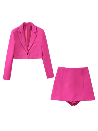 Kumsvag 2022 Summer γυναικεία σορτς Κοστούμια 2 τεμαχίων Casual Solid Blazers Παλτό και σορτς Φούστες Γυναικείο Κομψό Κοστούμι OL Ρούχα