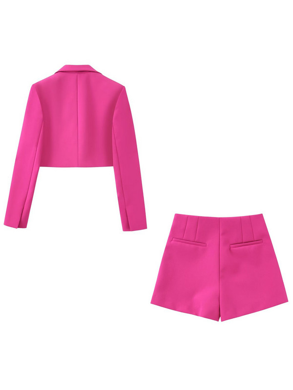 Kumsvag 2022 Summer γυναικεία σορτς Κοστούμια 2 τεμαχίων Casual Solid Blazers Παλτό και σορτς Φούστες Γυναικείο Κομψό Κοστούμι OL Ρούχα