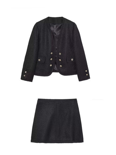 Kumsvag 2022 Φθινοπωρινές Γυναικείες Φούστες Κοστούμια 2 τεμαχίων Casual Sweet Jackets Παλτό και φούστα Γυναικεία Κομψά ρούχα στο δρόμο