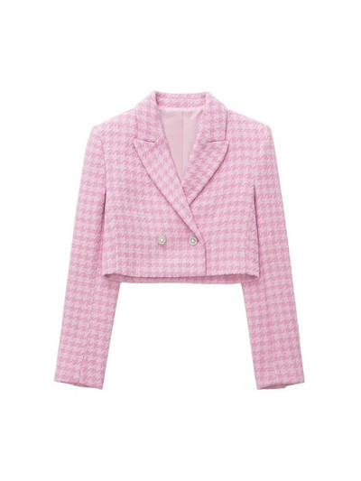 KUMSVAG 2022 Καλοκαίρι Γυναικεία Casual καρό κοστούμια 2 τεμαχίων Σετ Κοντά σακάκια Παλτό και σορτς Φούστες Γυναικείες φλέβες OL Κοστούμι δύο τεμαχίων