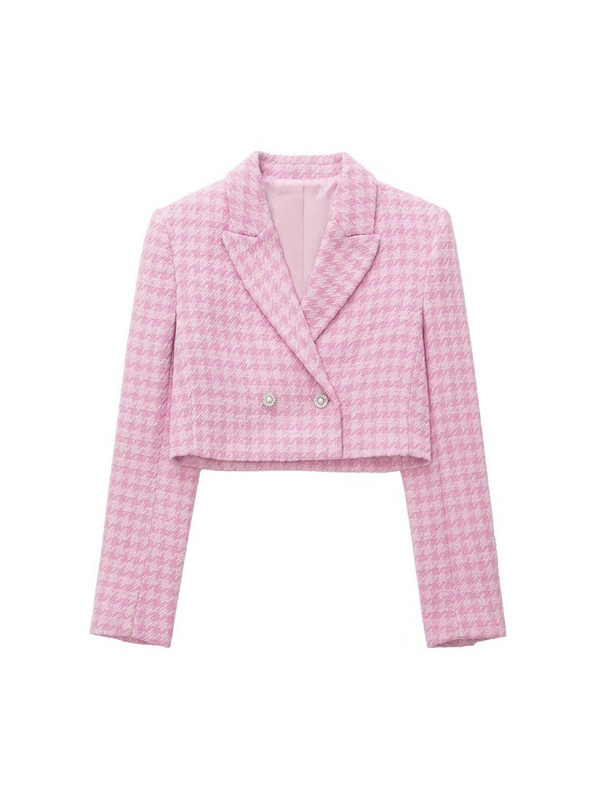 KUMSVAG 2022 Καλοκαίρι Γυναικεία Casual καρό κοστούμια 2 τεμαχίων Σετ Κοντά σακάκια Παλτό και σορτς Φούστες Γυναικείες φλέβες OL Κοστούμι δύο τεμαχίων