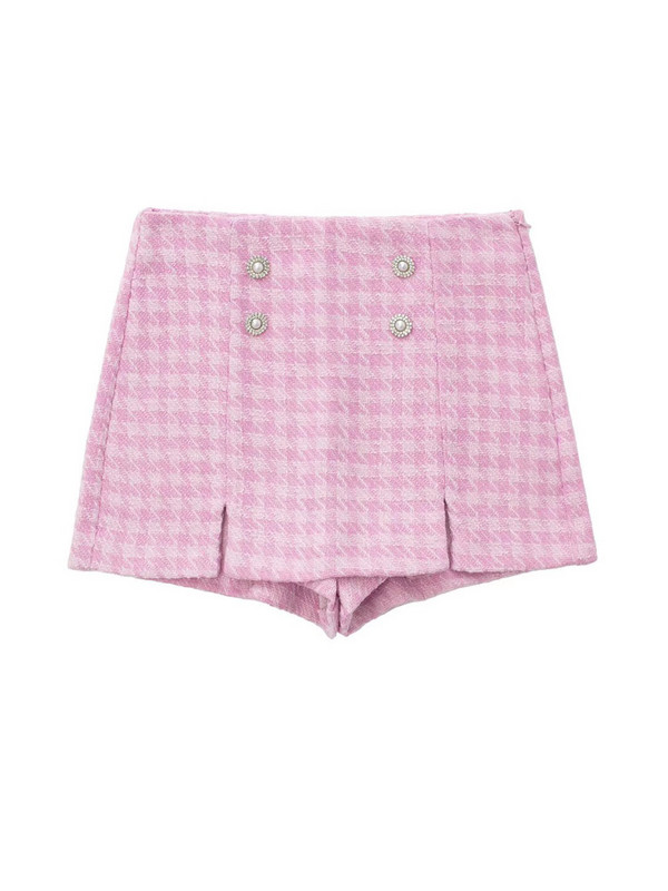 KUMSVAG 2022 Καλοκαίρι Γυναικεία Casual καρό κοστούμια 2 τεμαχίων Σετ Κοντά σακάκια Παλτό και σορτς Φούστες Γυναικείες φλέβες OL Κοστούμι δύο τεμαχίων