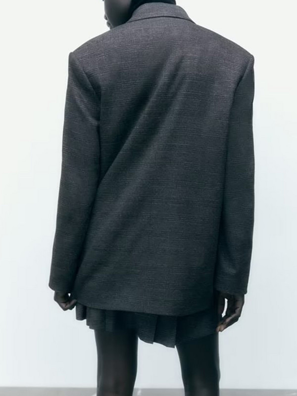 Kumsvag Γυναικεία φθινοπωρινά σορτς Κοστούμια 2 τεμαχίων Σετ 2022 Casual καρό σορτς Φούστες και σακάκια Γυναικεία Κομψά Κοστούμια OL