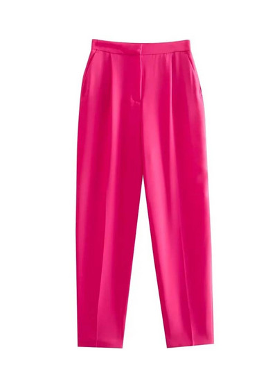 TRAF Γυναικείες φόρμες μπλέιζερ Σετ Γυναικεία 2 τεμάχια 2023 Νέα Solid Σετ μπλέιζερ γραφείου Κομψά παντελόνια Two Piece Γυναικεία σύνολα