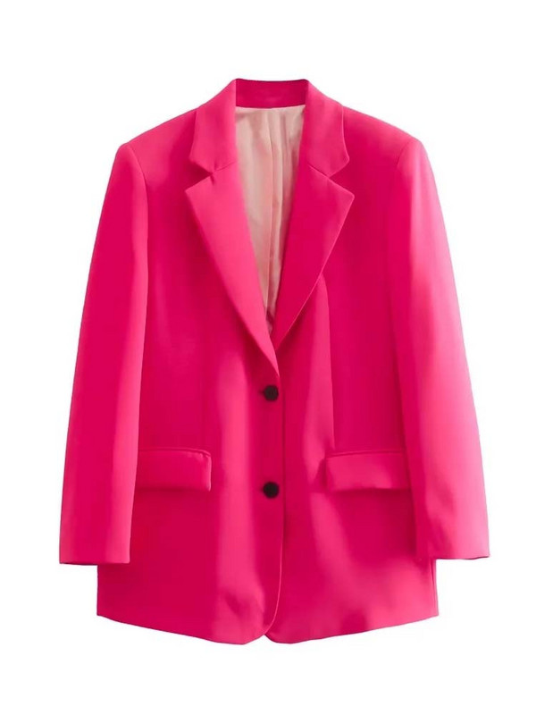 TRAF Γυναικείες φόρμες μπλέιζερ Σετ Γυναικεία 2 τεμάχια 2023 Νέα Solid Σετ μπλέιζερ γραφείου Κομψά παντελόνια Two Piece Γυναικεία σύνολα