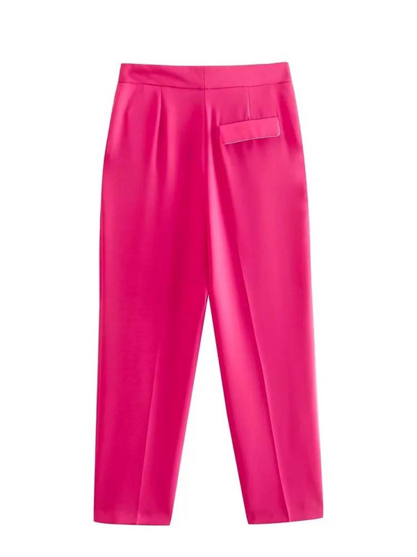 TRAF Γυναικείες φόρμες μπλέιζερ Σετ Γυναικεία 2 τεμάχια 2023 Νέα Solid Σετ μπλέιζερ γραφείου Κομψά παντελόνια Two Piece Γυναικεία σύνολα